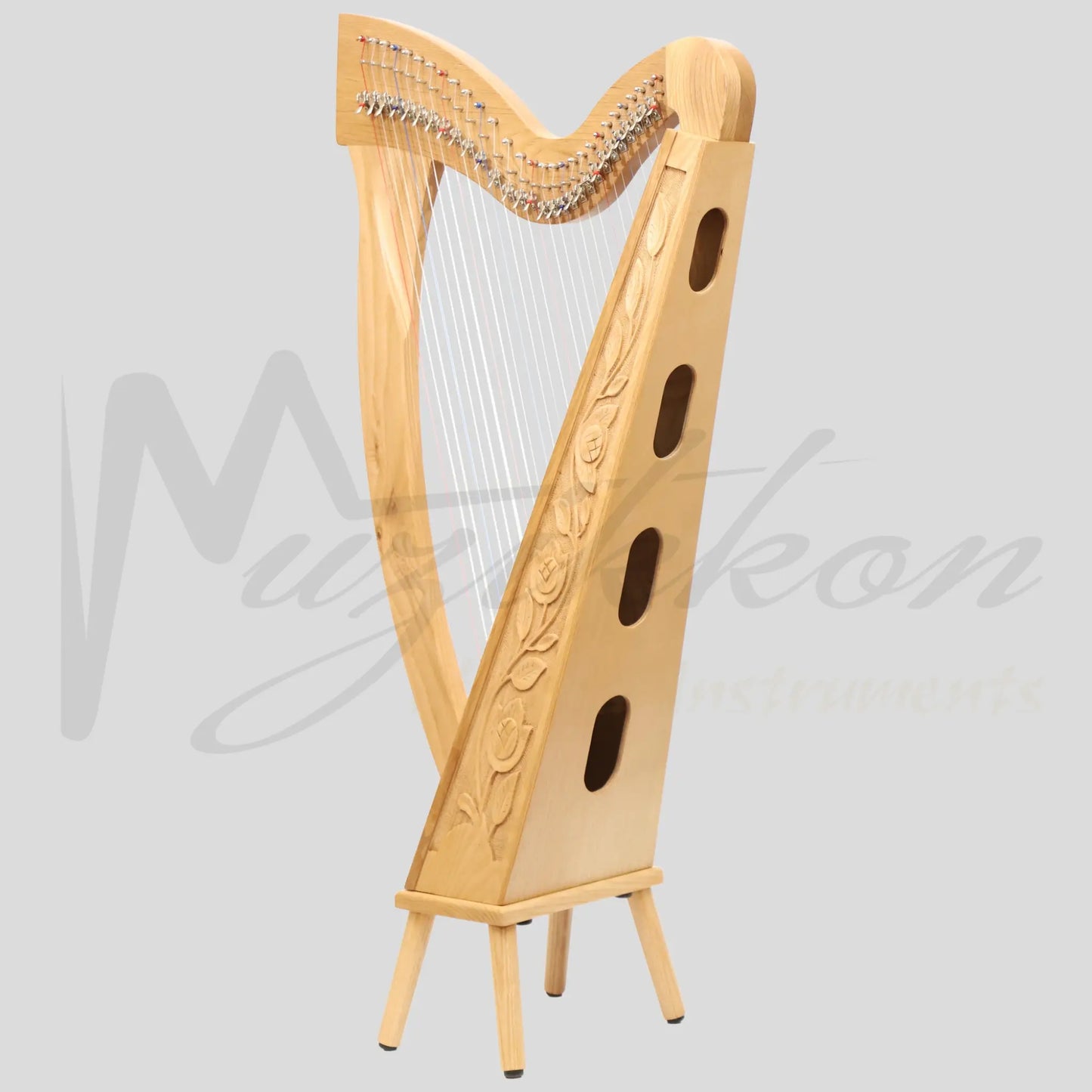 Muzikkon 29 Strings Trinity Harp Ashwood