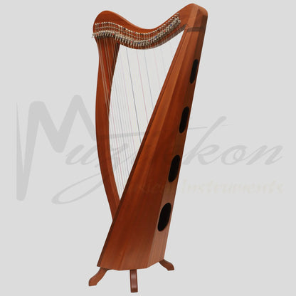 Muzikkon 36 String Ard Ri Harp Mahogany