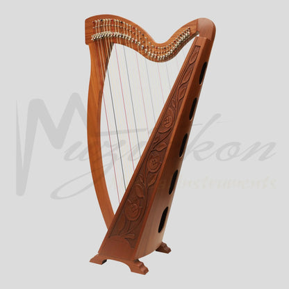 Muzikkon 36 Strings Trinity Harp Mahogany