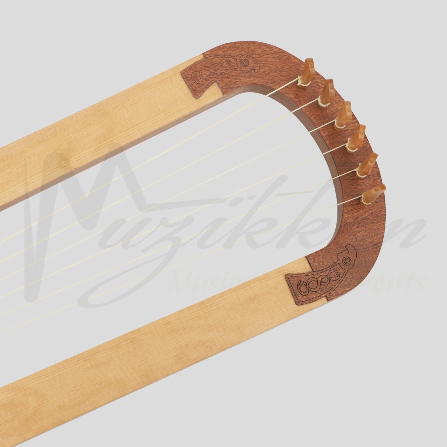 Muzikkon Anglo Saxon Lyre Harp After Prittlewell Lyre Mid 7th Century