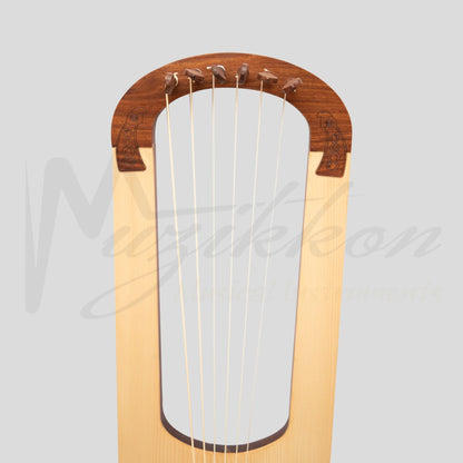 Muzikkon Anglo Saxon Lyre Harp Rosewood After Prittlewell Mid 7Th Century