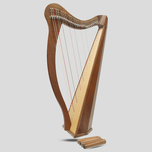 Muzikkon 29 String Ard Ri Harp Walnut