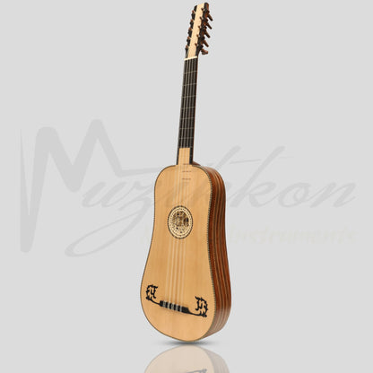 Muzikkon Baroque Guitar 5 Course After Sellas Walnut/Rosewood