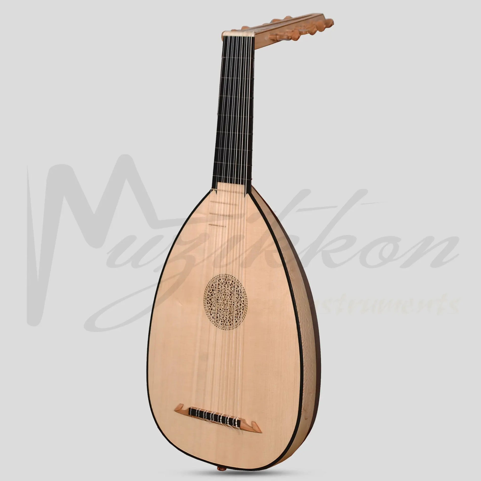 Muzikkon Descant Lute 7 Course Left Hand Walnut Lacewood Lute