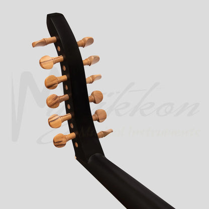 Muzikkon Electric Arabic Frame Oud With Pegs Lacewood Black