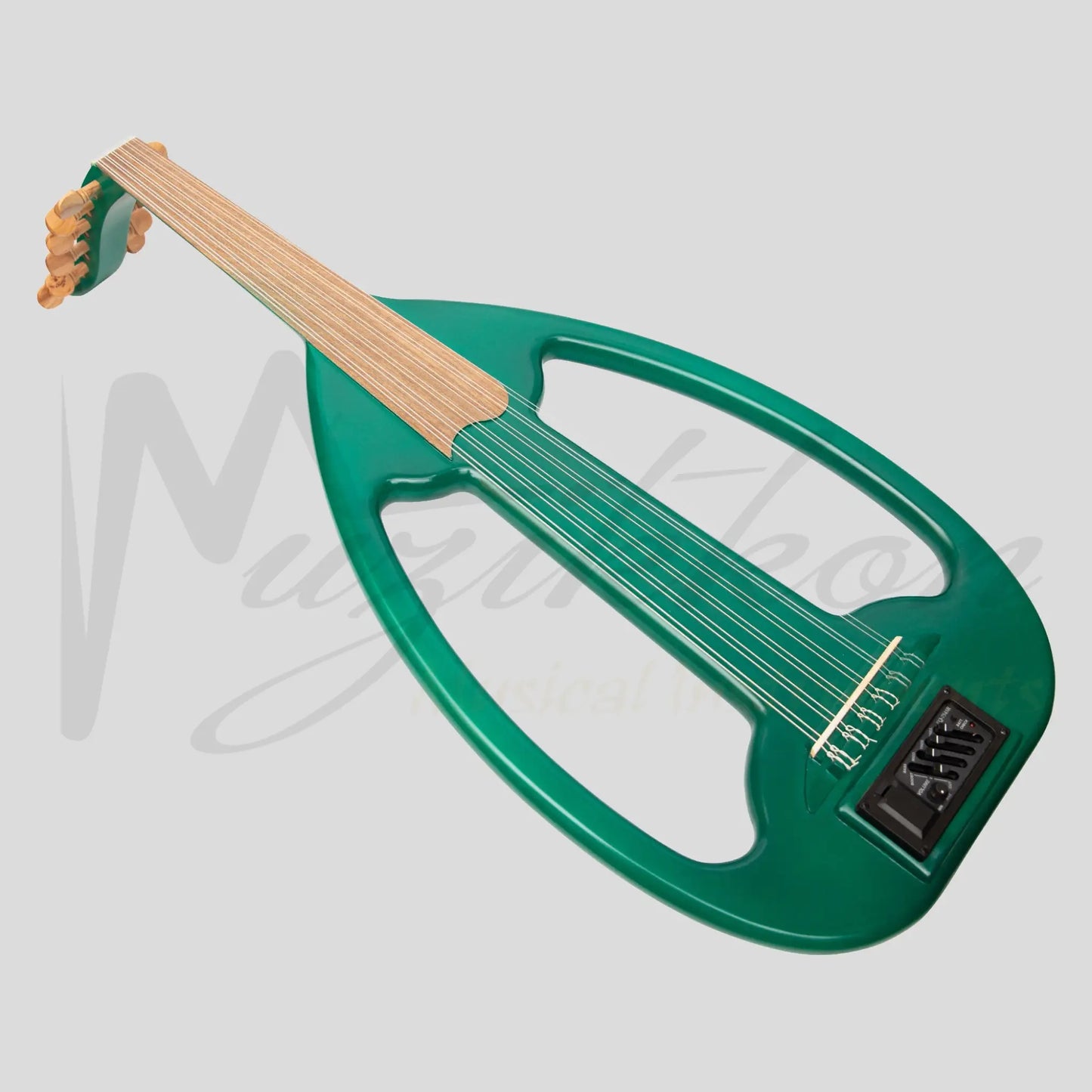 Muzikkon Electric Arabic Frame Oud With Pegs Lacewood Green