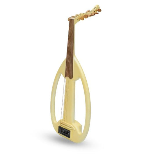 Muzikkon Elettrico Arabico Frame Oud con pioli, pizzo bianco