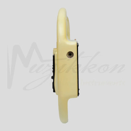 Muzikkon Electric Arabic Frame Oud With Pegs Lacewood White