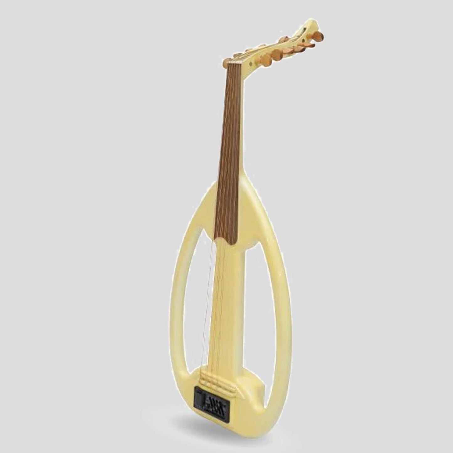 Muzikkon Electric Arabic Frame Oud With Pegs, Lacewood White