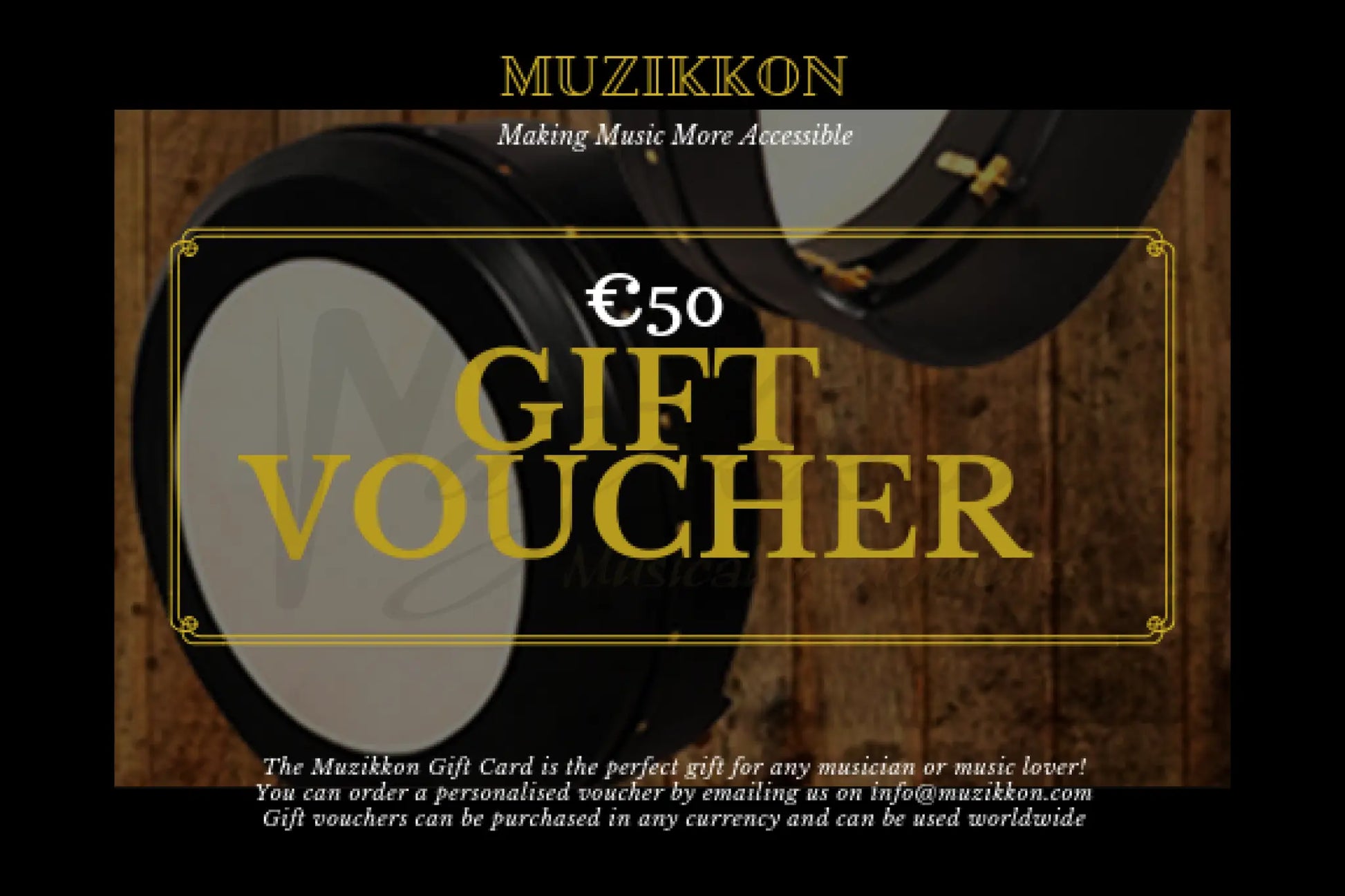 Muzikkon- Gift Voucher €50 Muzikkon