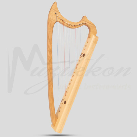 Muzikkon Gothic Harp 19 String Ashwood