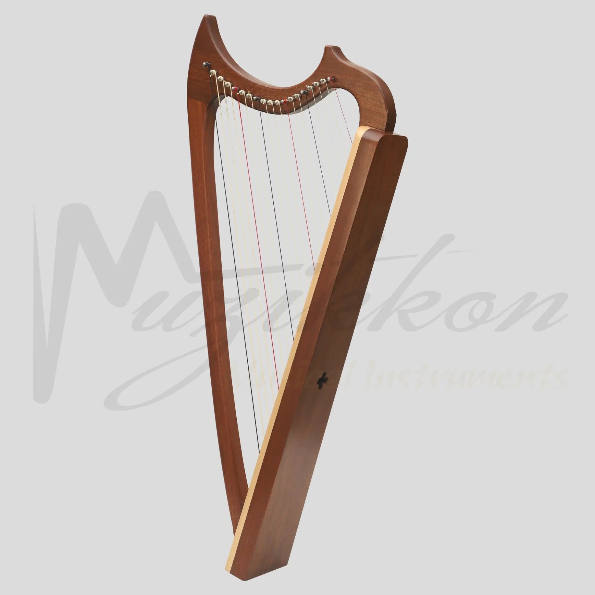 Muzikkon Gothic Harp 19 String Mahogany