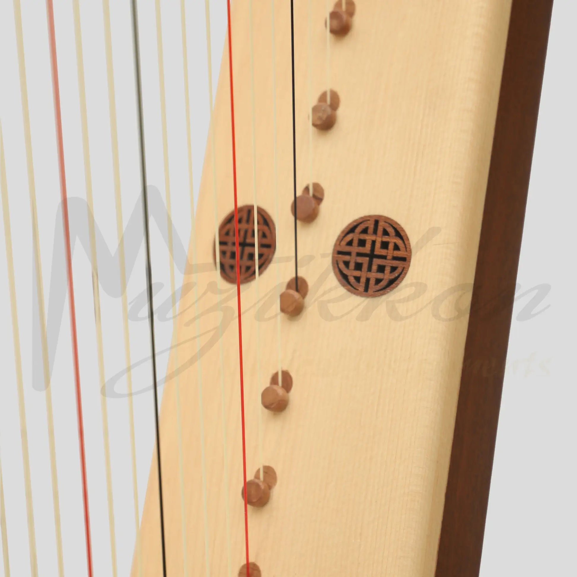 Muzikkon Gothic Harp 19 String Mahogany
