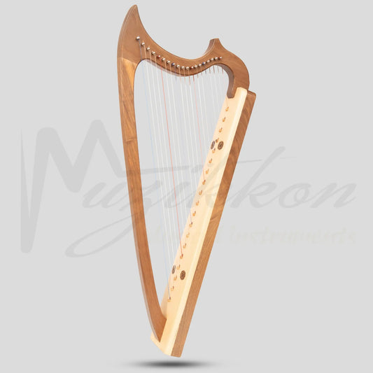 Muzikkon Gothic Harp 19 String Walnut