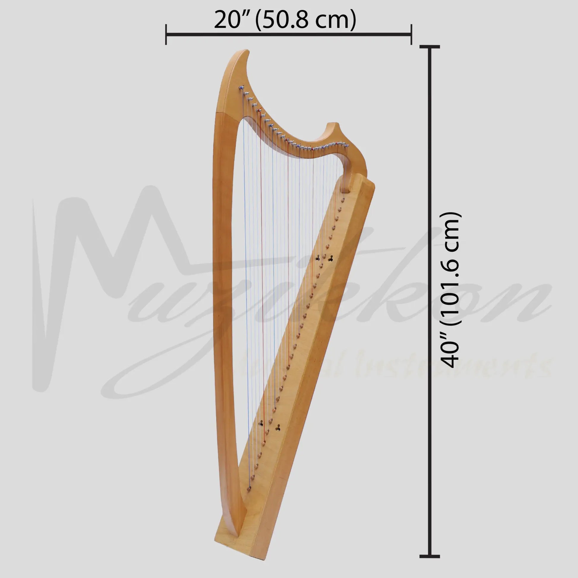 Muzikkon Gothic Harp 29 String Beechwood