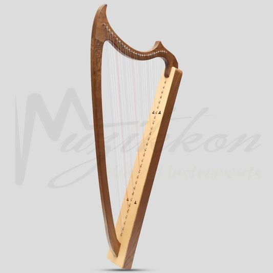 Muzikkon Gothic Harp 29 String Walnut