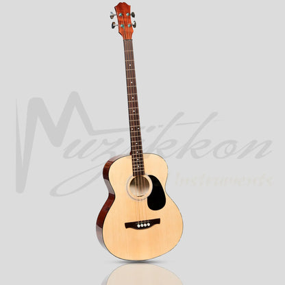 Muzikkon Jumbo Acoustic Bass Guitar 4 String