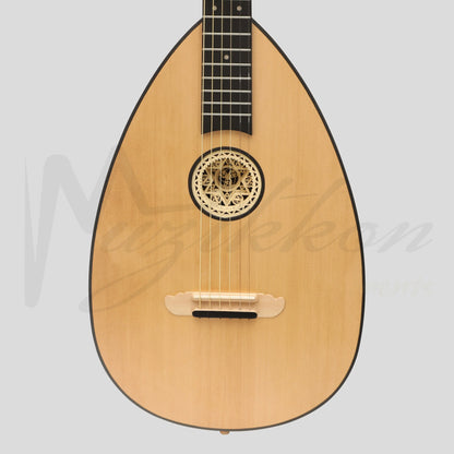 MUZIKKON LUTE GUITAR 6 STEEL STRINGS VARIEGATED LACEWOOD ROSEWOOD