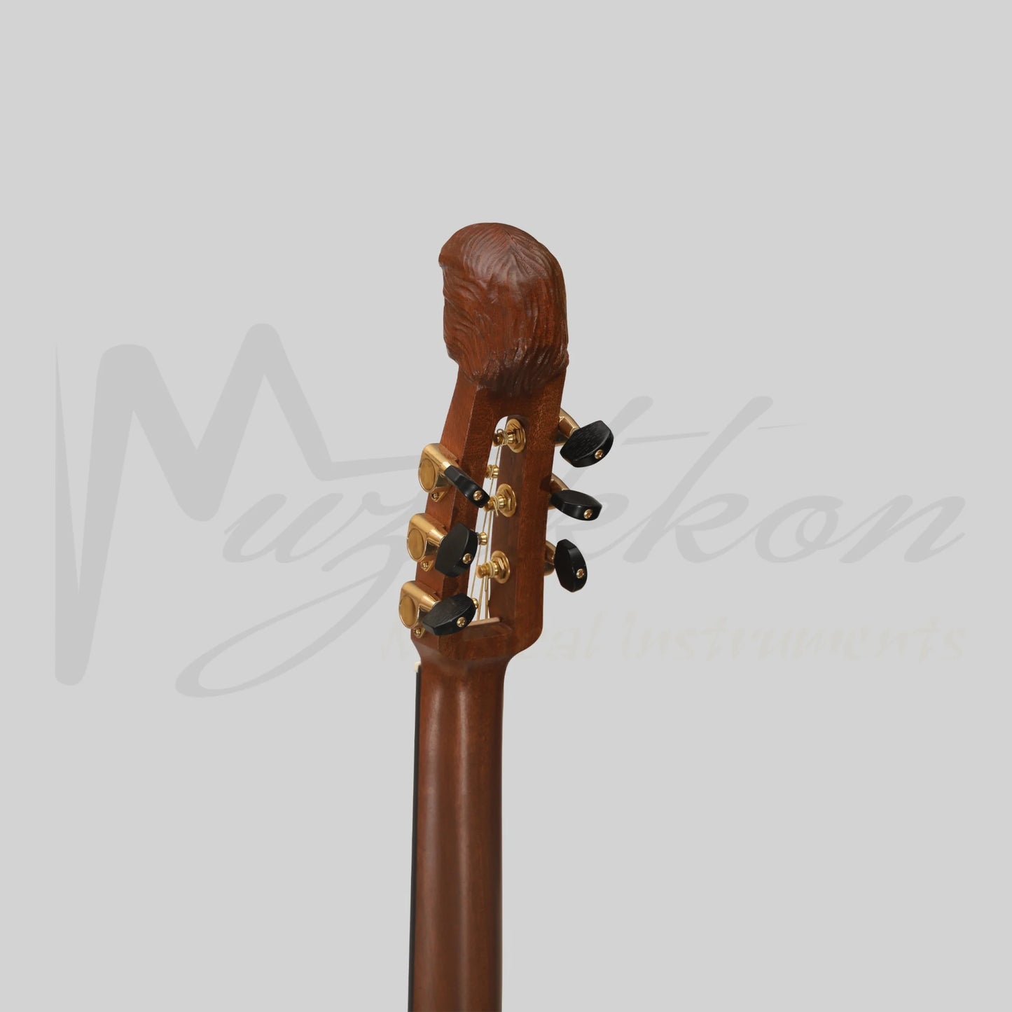 MUZIKKON LUTE GUITAR 6 STEEL STRINGS VARIEGATED LACEWOOD ROSEWOOD