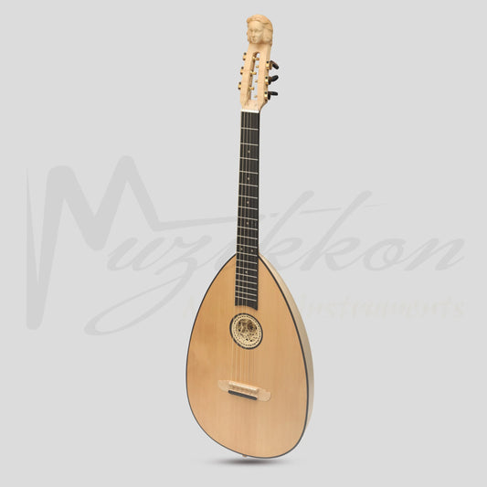 MUZIKKON LUTE GUITAR 6 STEEL STRINGS VARIEGATED LACEWOOD ROSEWOOD Maple