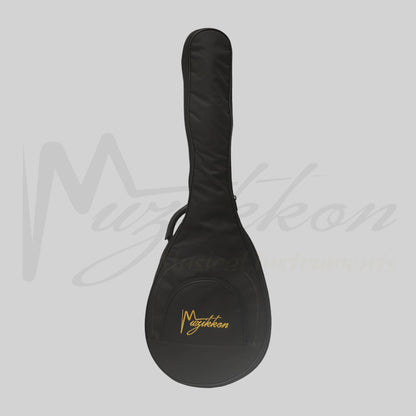 Muzikkon Lute Guitar 6 Steel Strings Variegated Lacewood Rosewood Left Handed