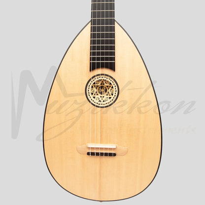 Muzikkon Lute Guitar 6 String Maple