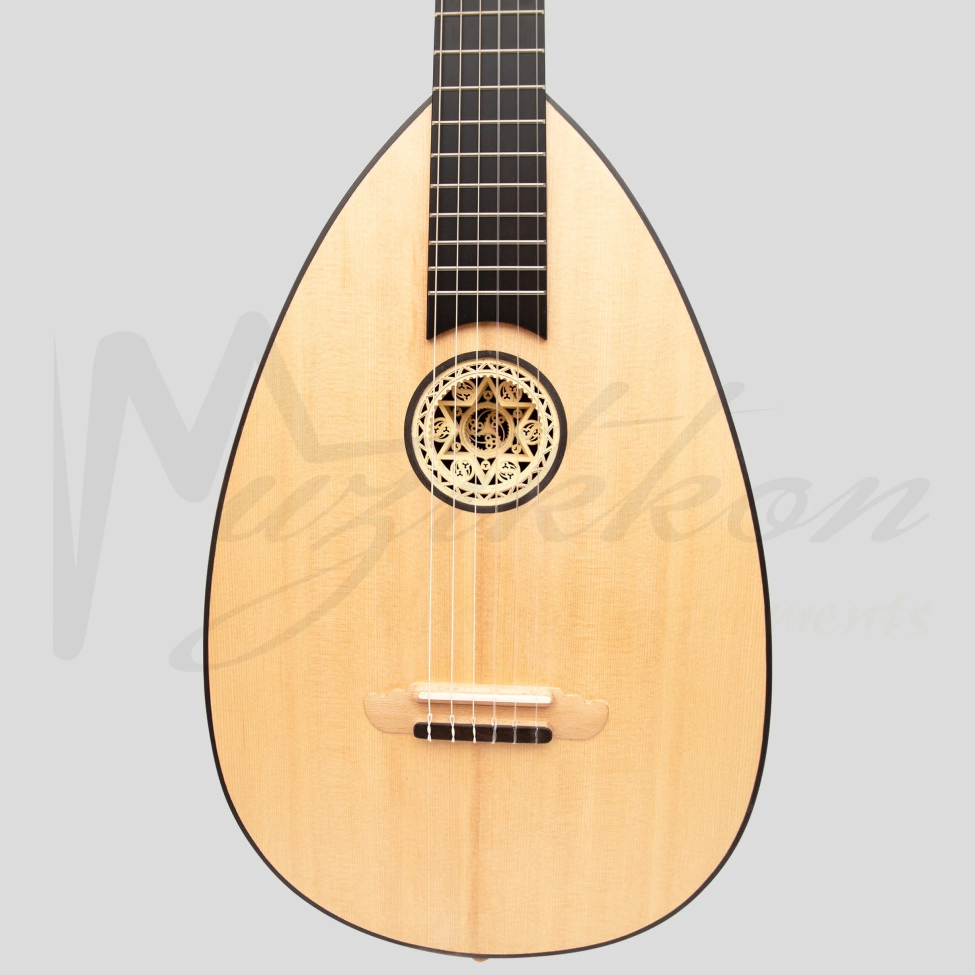 Muzikkon Lute Guitar 6 String Maple