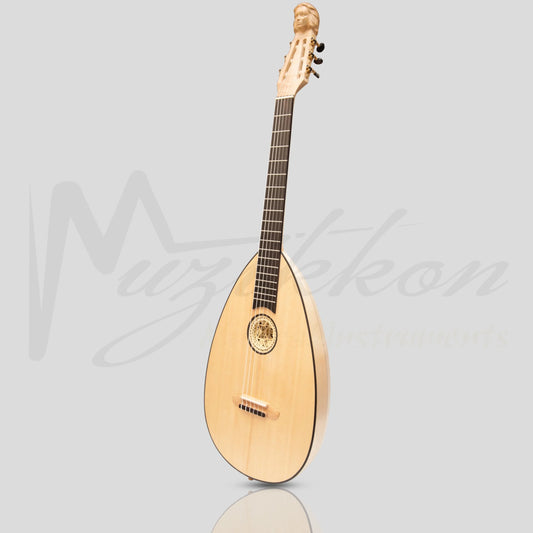 Muzikkon Lute Guitar 6 String Maple