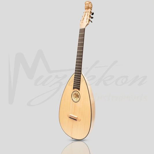 Muzikkon Lute Guitar 6 String Maple