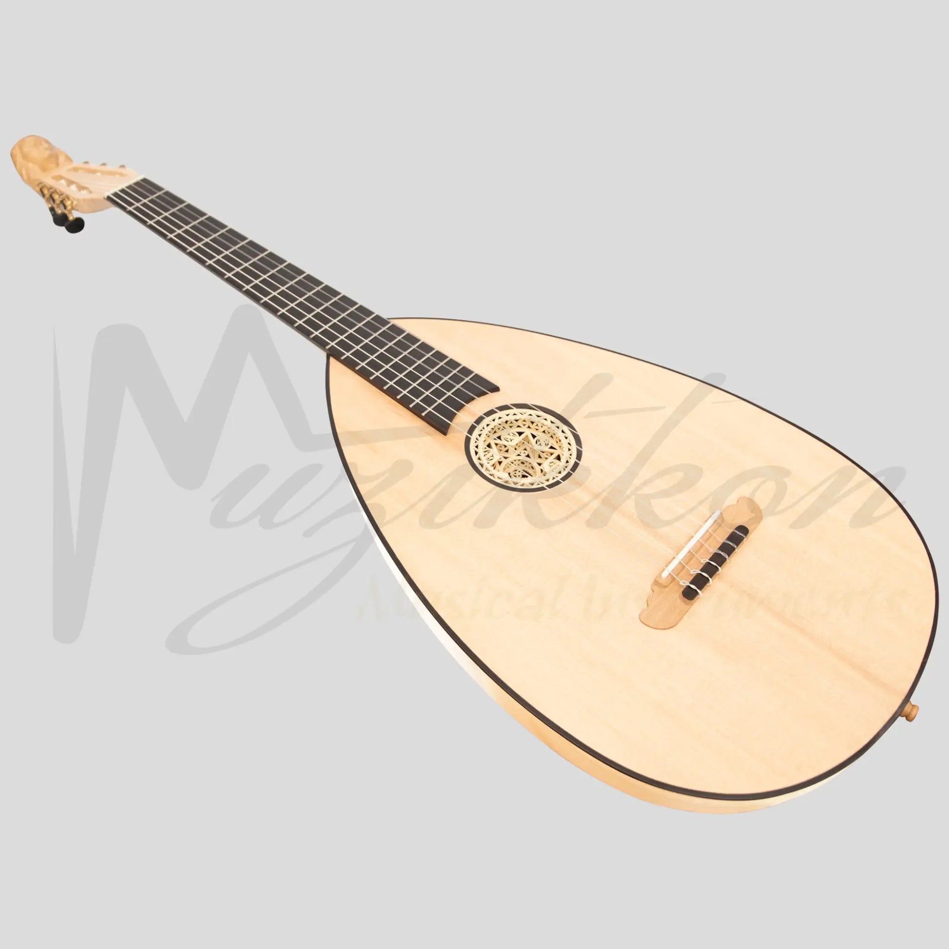 Muzikkon Lute Guitar 6 String Maple