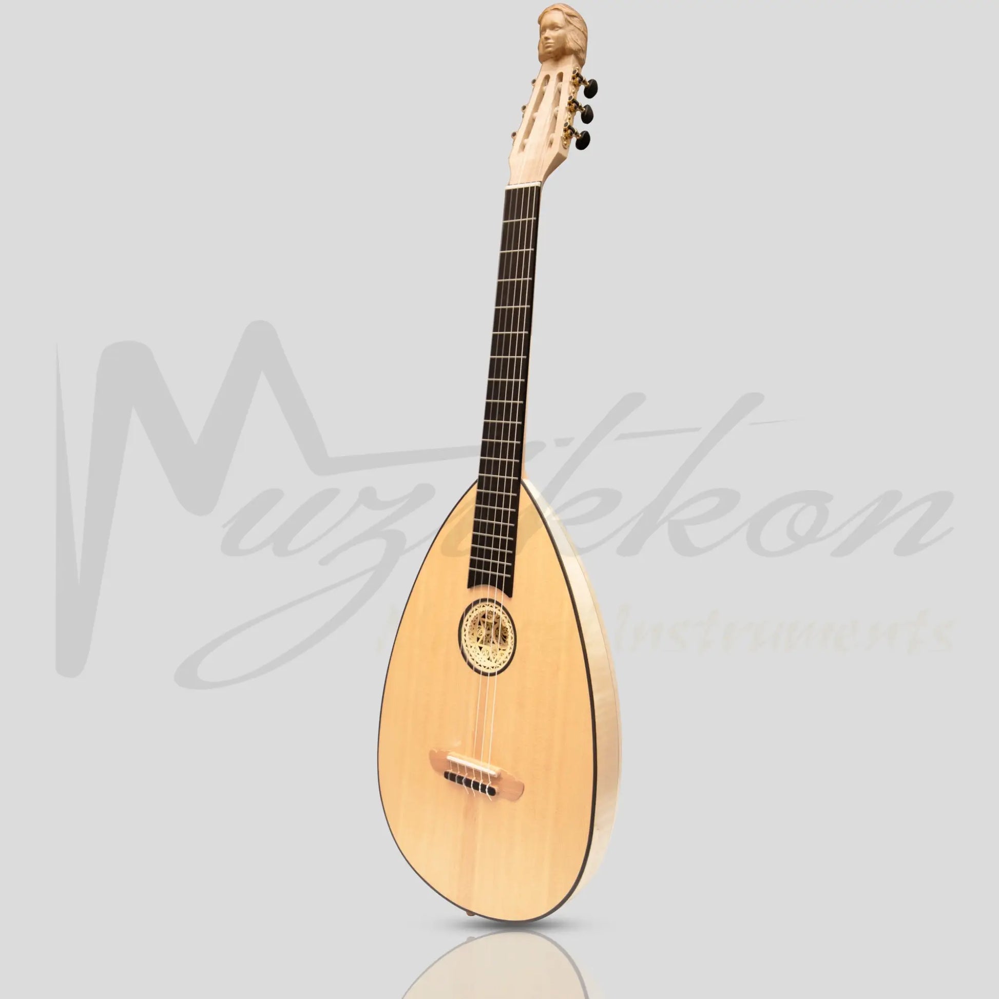 Muzikkon Lute Guitar 6 String Maple Left Hand