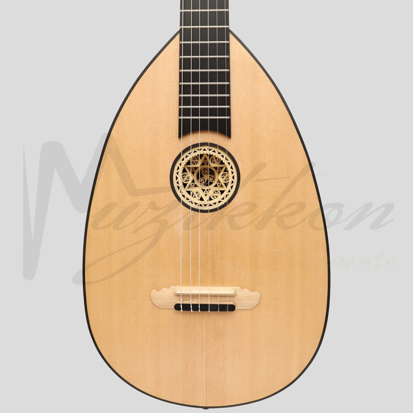 Muzikkon Lute Guitar 6 String Rosewood