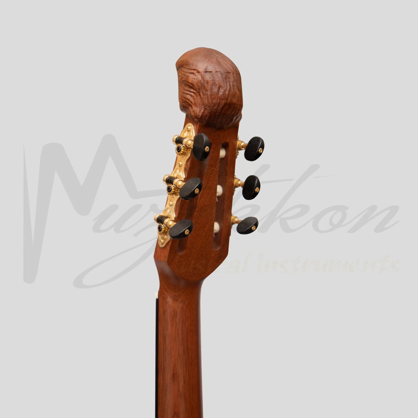 Muzikkon Lute Guitar 6 String Variegated Lacewood Rosewood Left Handed