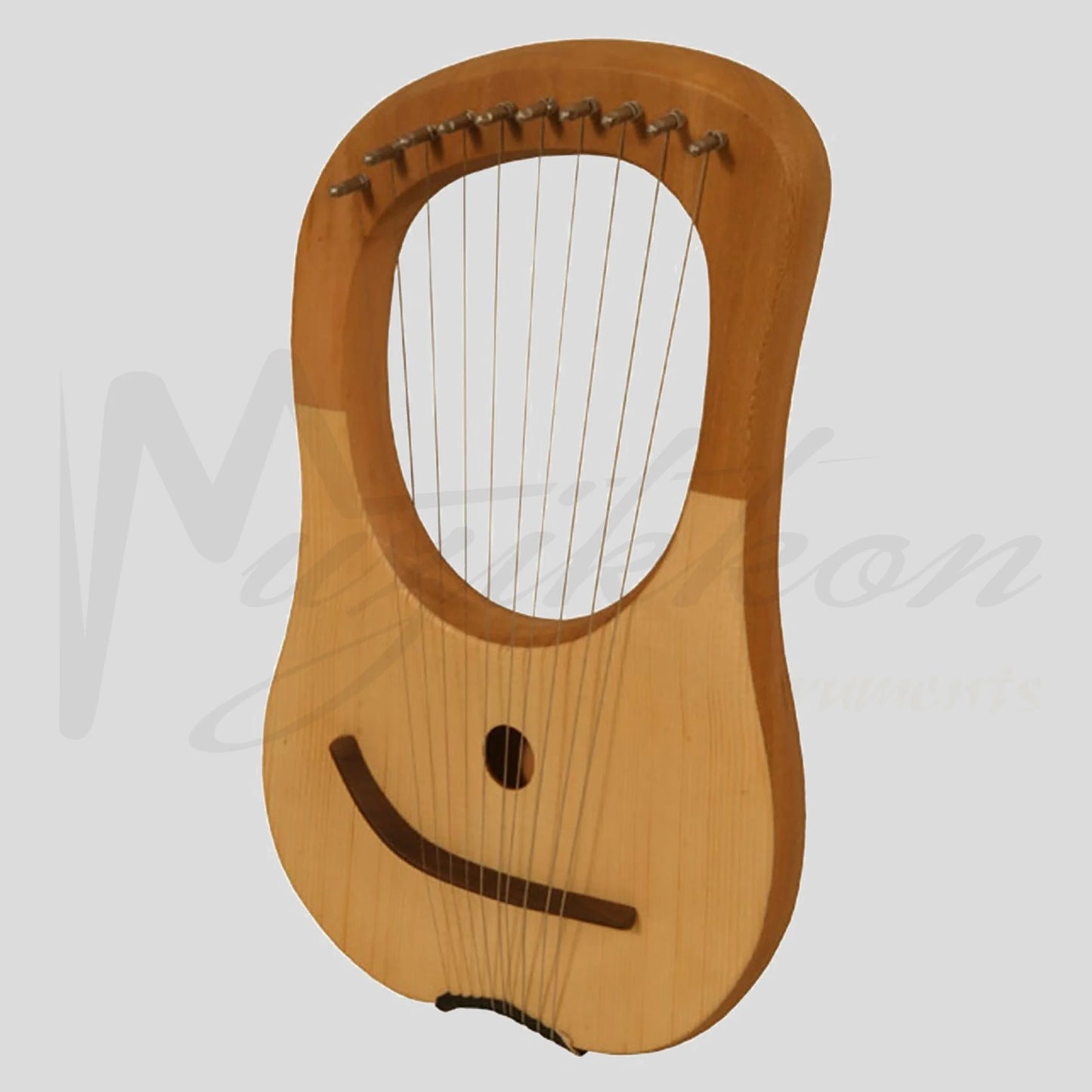 Muzikkon Lyre Harp 10 String Lacewood
