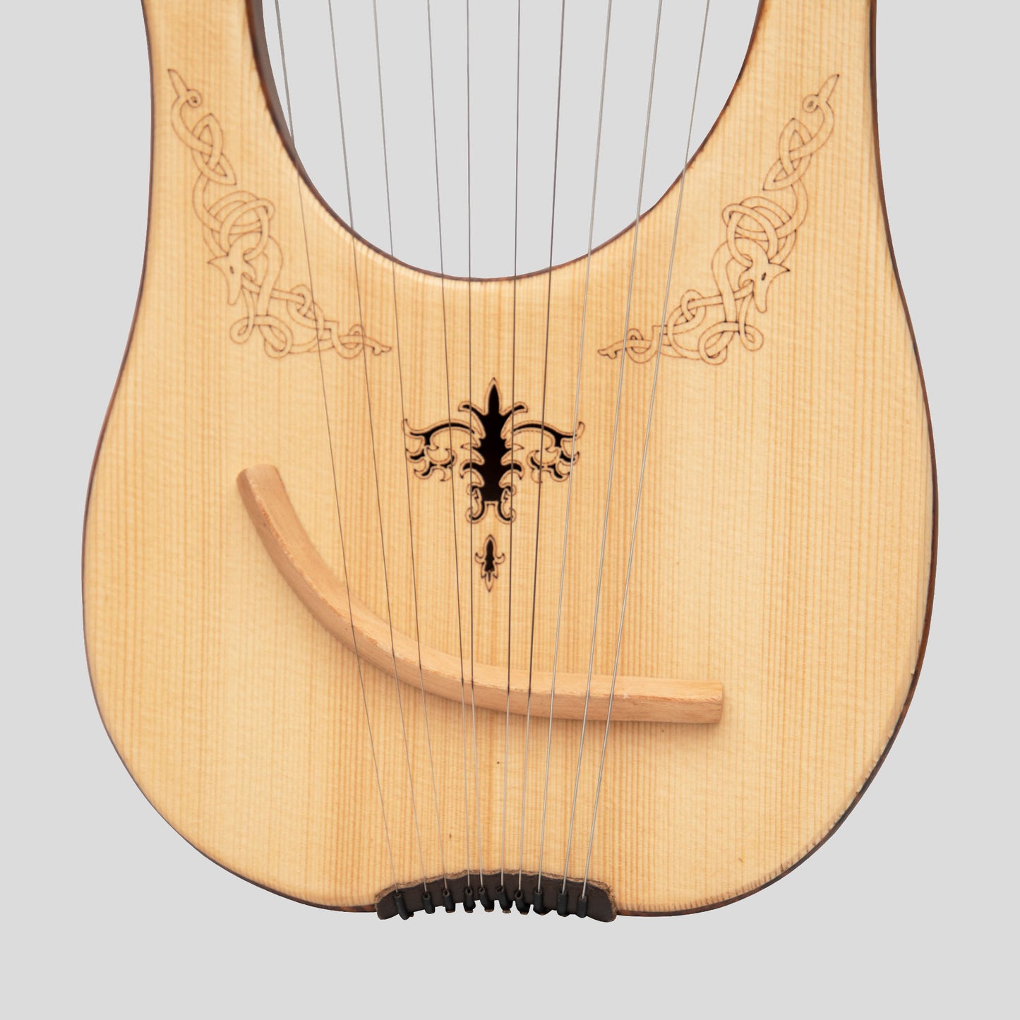 MUZIKKON LYRE HARP, 10 STRING ROSEWOOD INGRAVATO