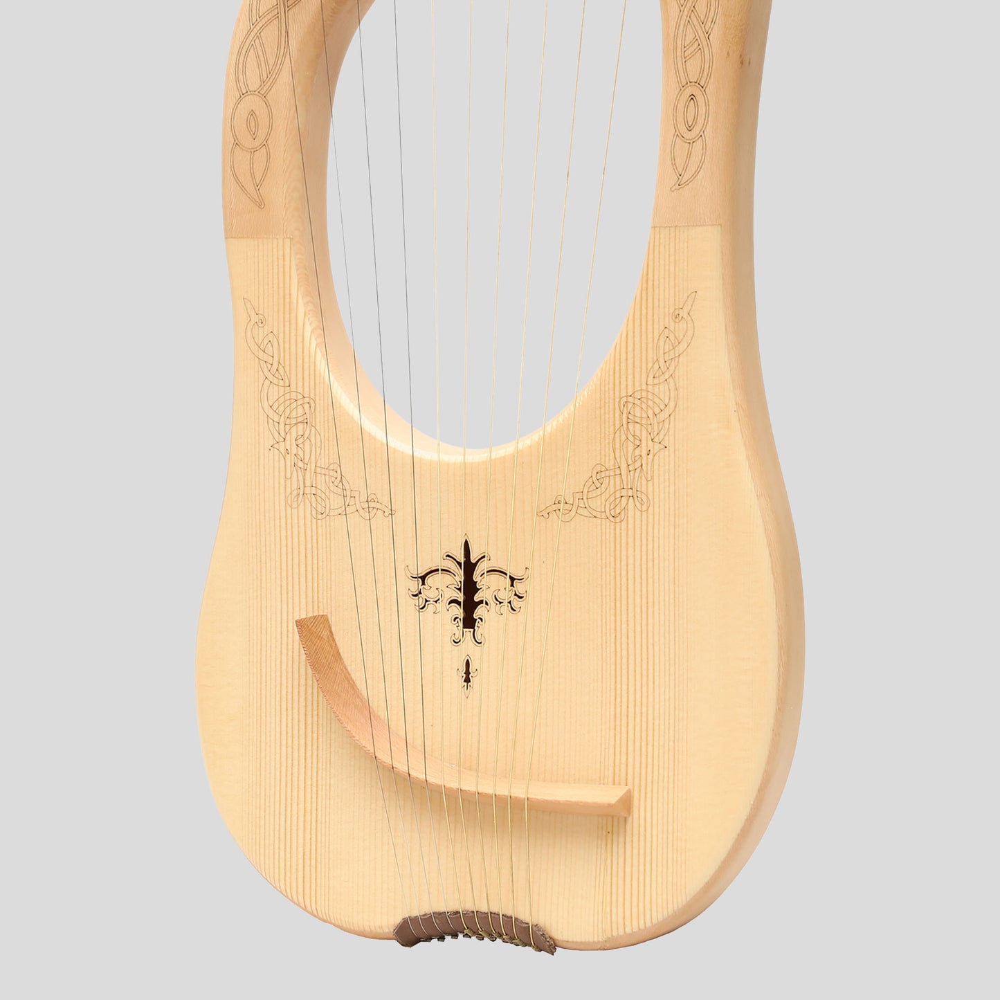 ARPA LIRA MUZIKKON, LEGNO DI PIZZO A 10 CORDE INCISO