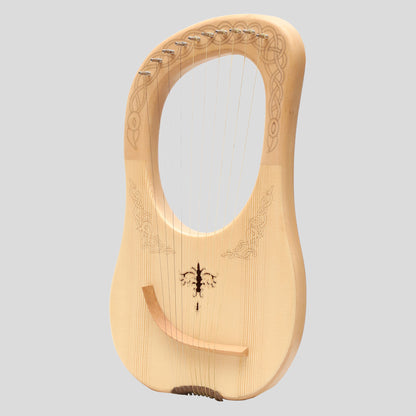 ARPA LIRA MUZIKKON, LEGNO DI PIZZO A 10 CORDE INCISO