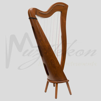 Muzikkon Mchugh Harp 27 String Rosewood Round Back