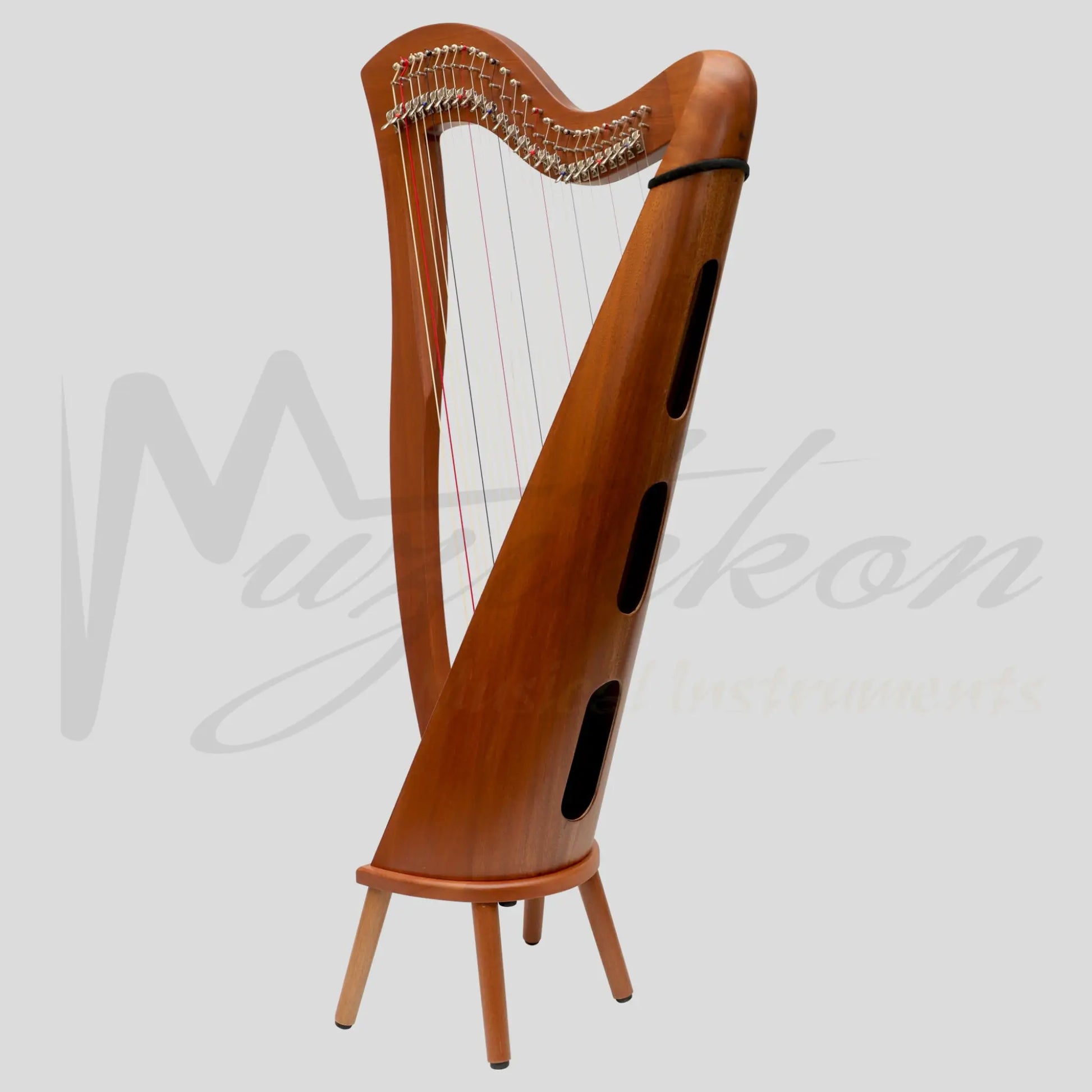 Muzikkon Mchugh Harp 27 Strings Mahogany Round Back