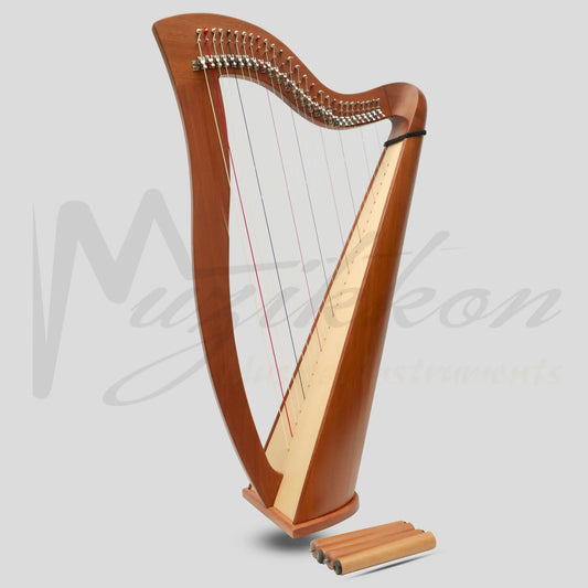 Muzikkon Mchugh Harp 27 Strings Mahogany Round Back