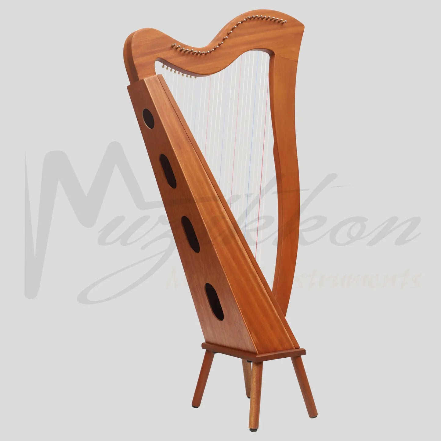 Muzikkon Mchugh Harp 27 Strings Mahogany Square Back