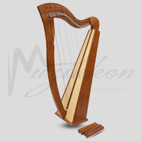 Muzikkon Mchugh Harp 27 Strings Rosewood Square Back