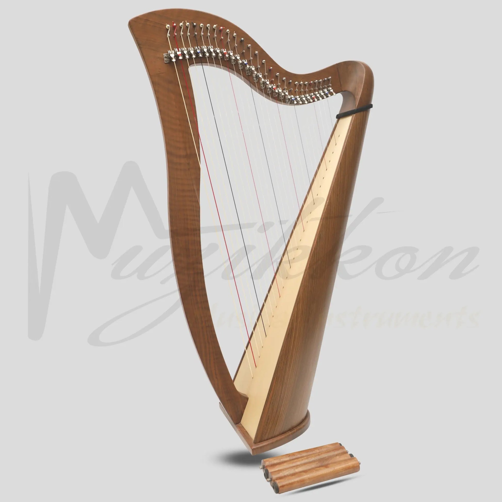 Muzikkon Mchugh Harp 27 Strings Walnut Round Back