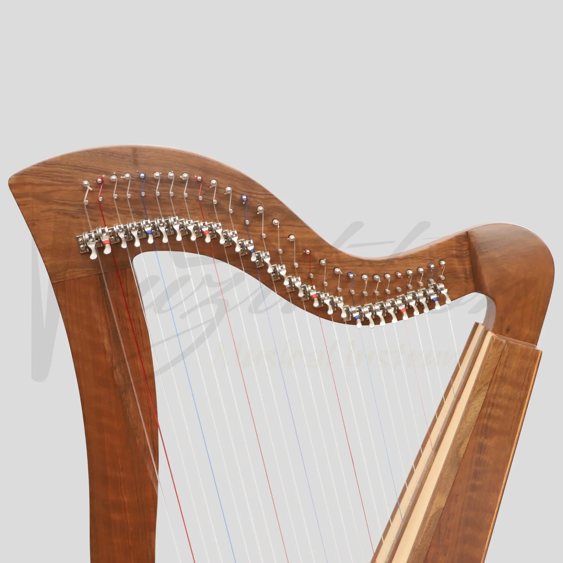 Muzikkon Mchugh Harp 27 Strings Walnut Square Back