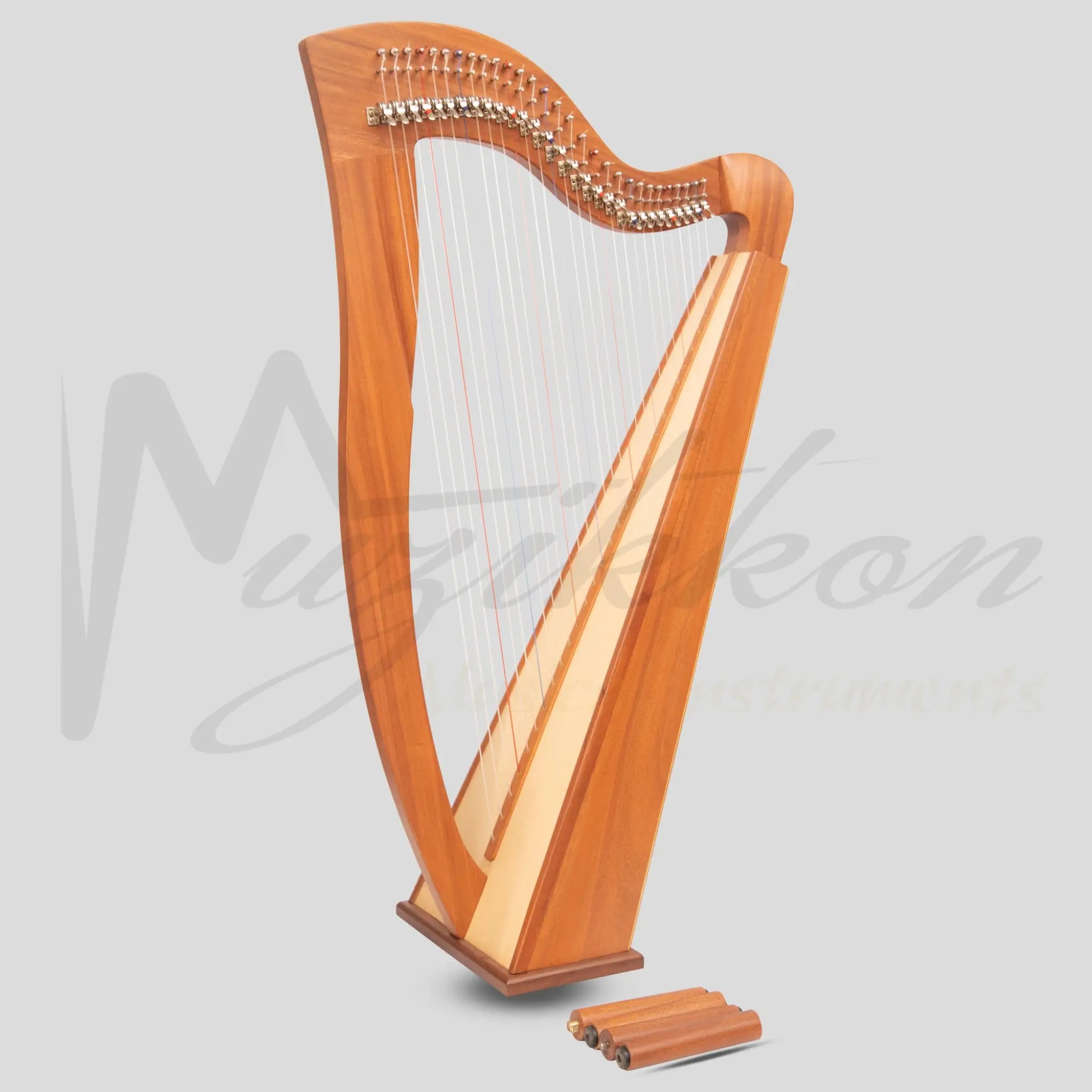 Muzikkon Mchugh Harp 29 Strings Square Back Mahogany