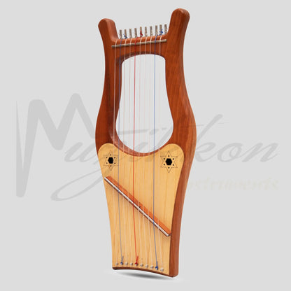 Muzikkon Mini Kinnor Harp 10 String Red Cedar