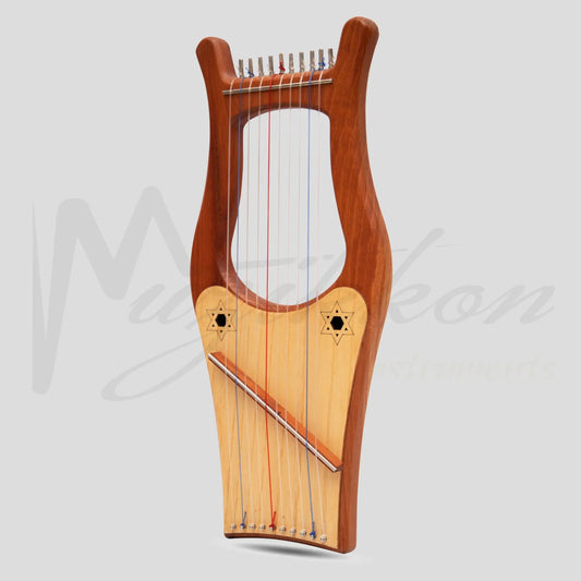Muzikkon Mini Kinnor Harp 10 String Red Cedar