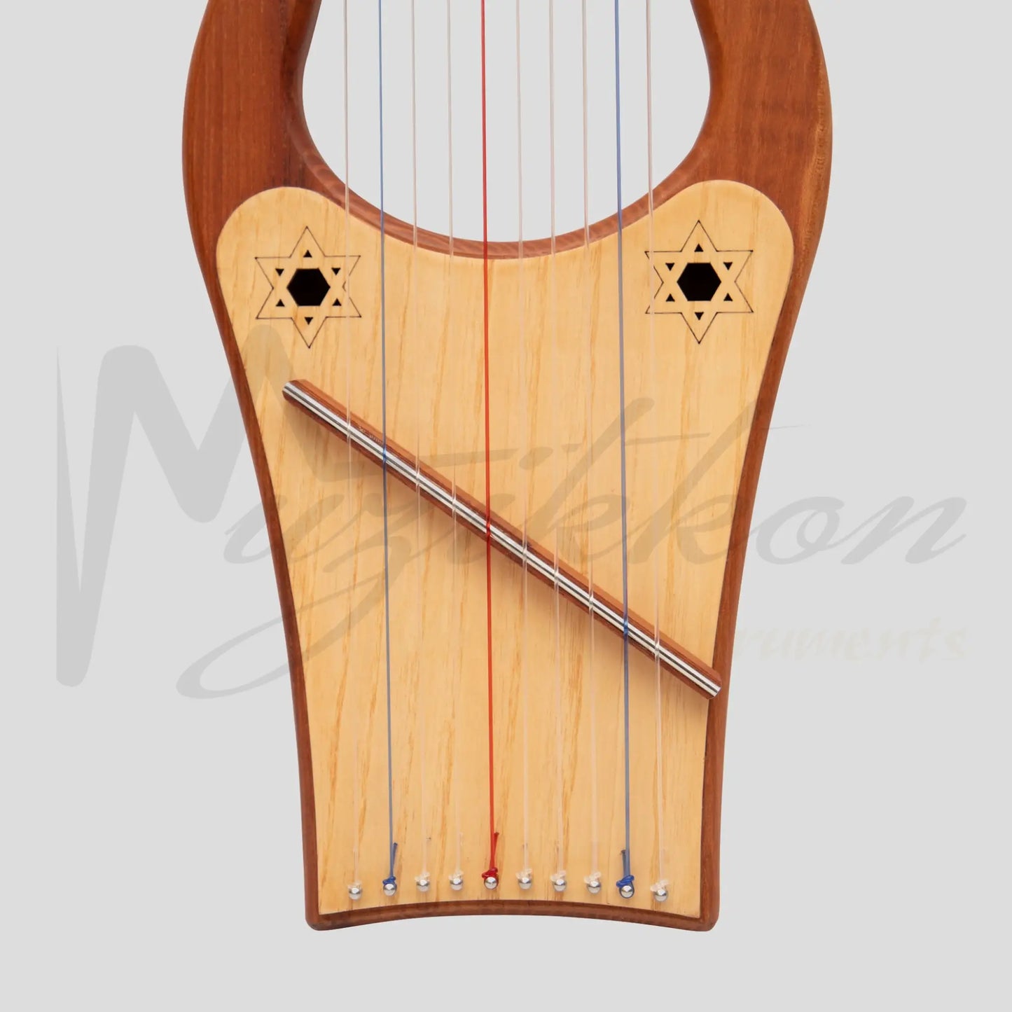 Muzikkon Mini Kinnor Harp 10 String Red Cedar