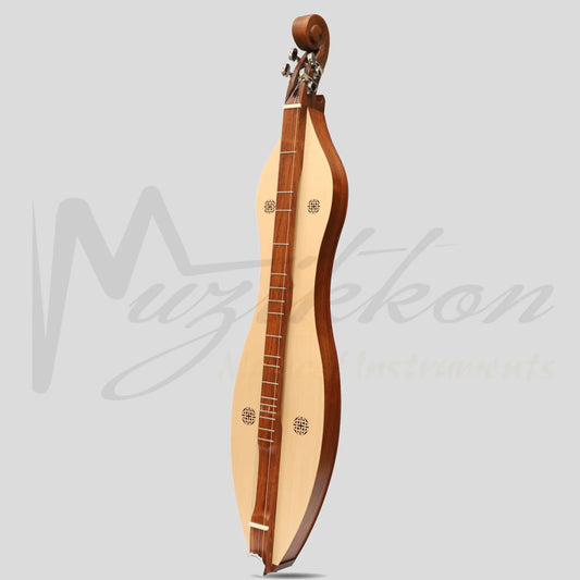 Muzikkon Mountain Dulcimer 4 Strings Knotwork Scroll R-W Silver Gear