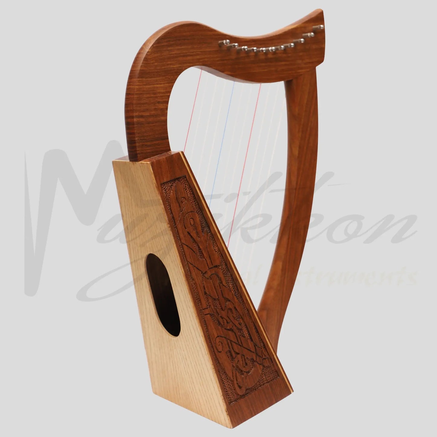 Muzikkon O’carolan Harp 11 String Rosewood Celtic Dragon